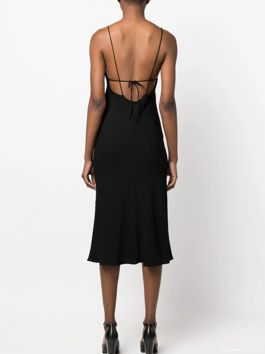 Affordable midi dress silk compact Women crepe McCartney Stella 0726